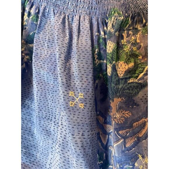 Bell Silk Embroidered Boho Peasant Top - Picture 5 of 7